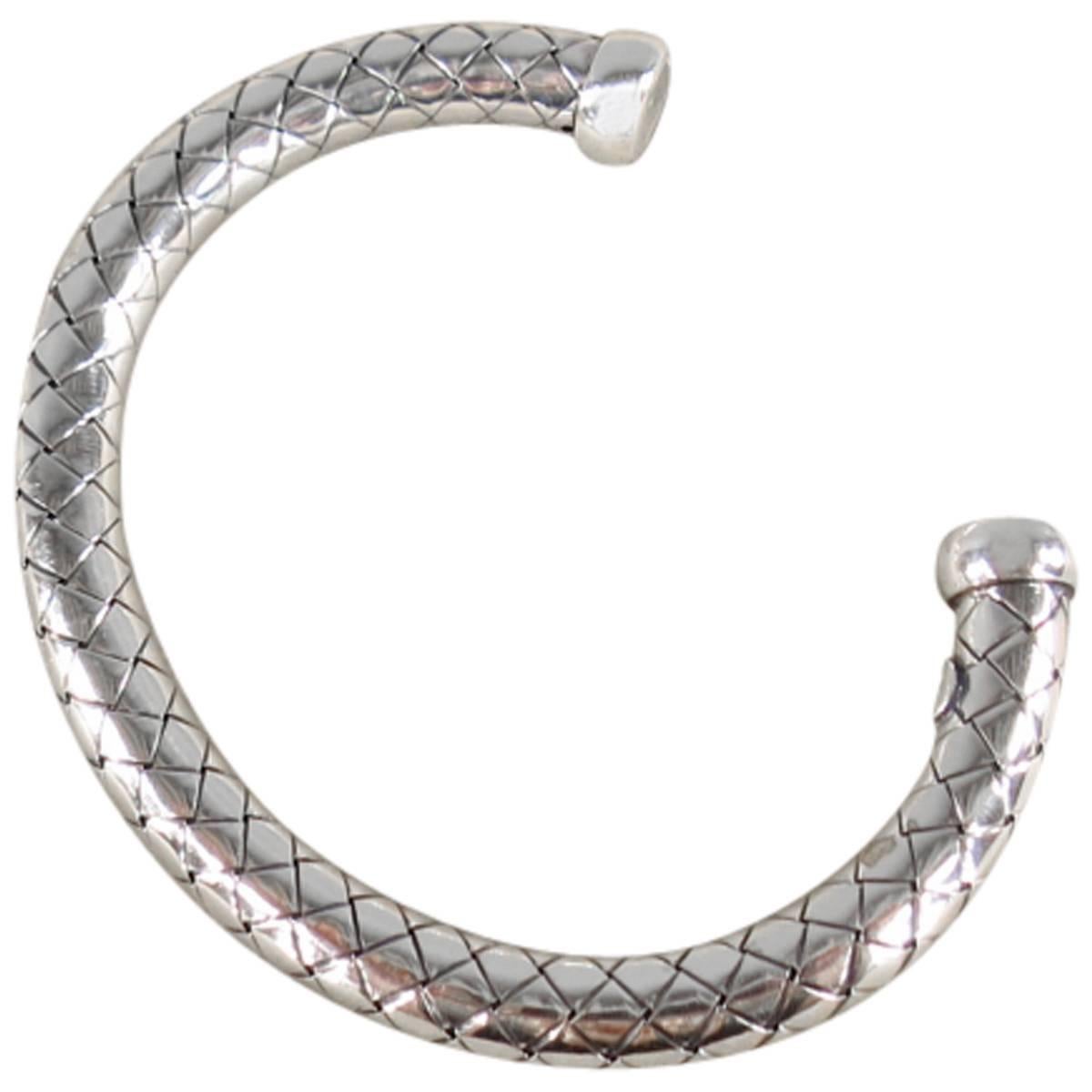 BOTTEGA VENETA Sterling Silver Braided Bangle Bracelet
