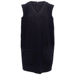Chanel Black 2008 Sleeveless Wool Dress