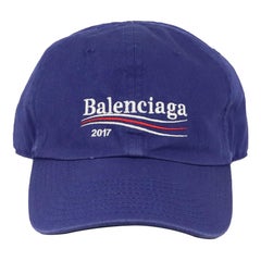 Balenciaga Embroidered Cotton Twill Baseball Cap Large 