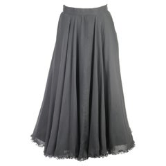 Givenchy Vintage Silk Midi Skirt Small