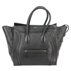 Celine Luggage Medium Textured Leather Bag 