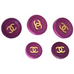 Set of 5 Vintage Chanel Buttons