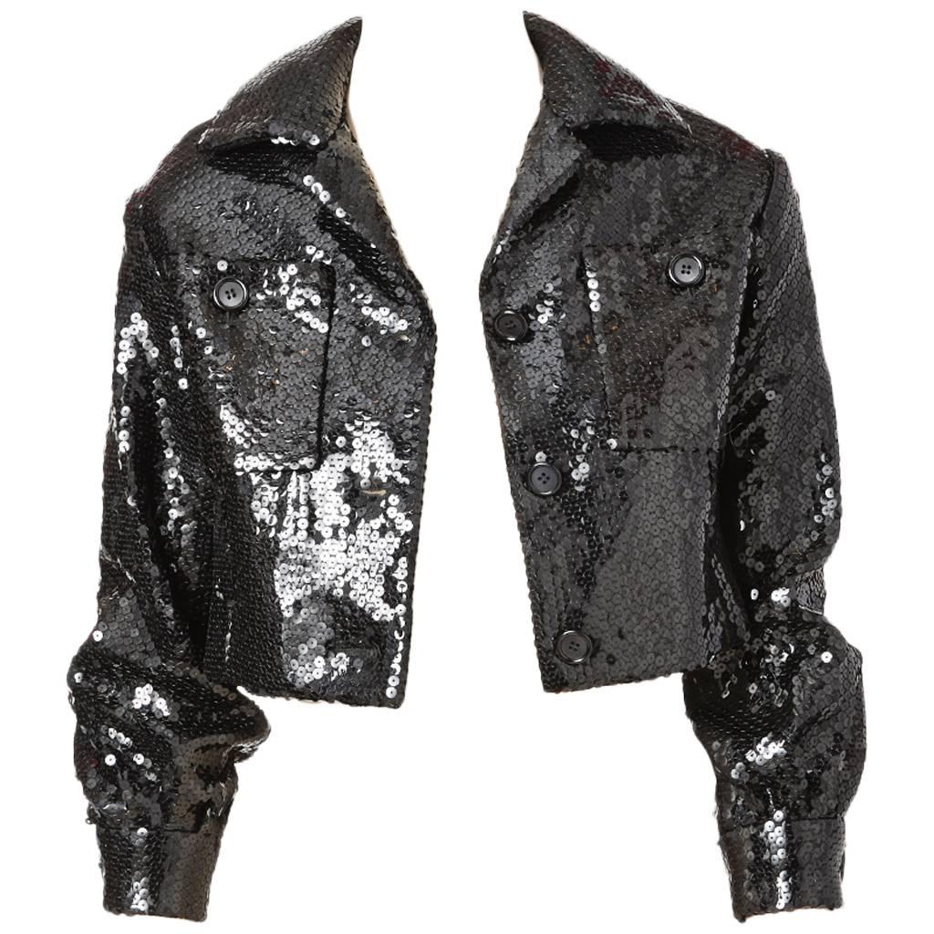 Bill Blass Sequined Cropped Jacket