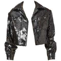 Vintage Bill Blass Sequined Cropped Jacket