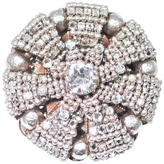 Vintage Rare “Horseshoe” Signed Miriam Haskell Faux Pearl Brooch Pin 6