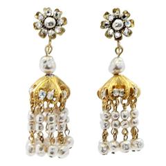 Vintage Rare Signed Miriam Haskell Faux Pearl Earrings Vintage Rare Signed Miriam Haskell Faux Pearl Earrings