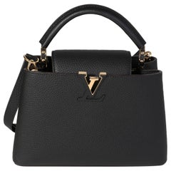 Louis Vuitton Black Taurillon Leather Capucines BB