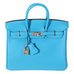 Hermès Bleu Sansibar Togo Birkin 25 PHW