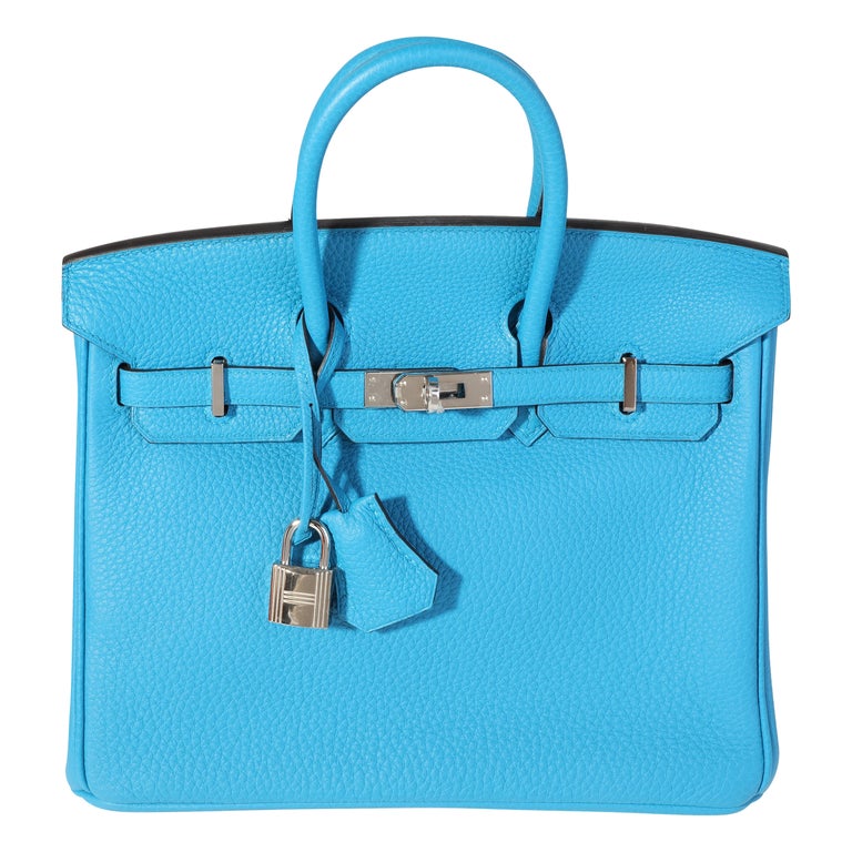 Hermès Bleu Zanzibar Togo Birkin 25 PHW For Sale at 1stDibs