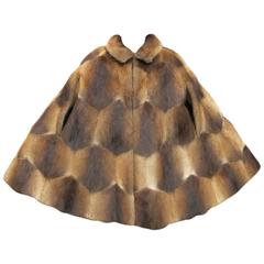 Vintage 1970s Funky Sheared Beaver Swing Cape 4
