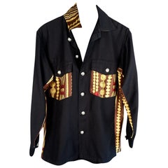 Vintage Repurposed Military Jacket Designer Silk J Dauphin Medium
