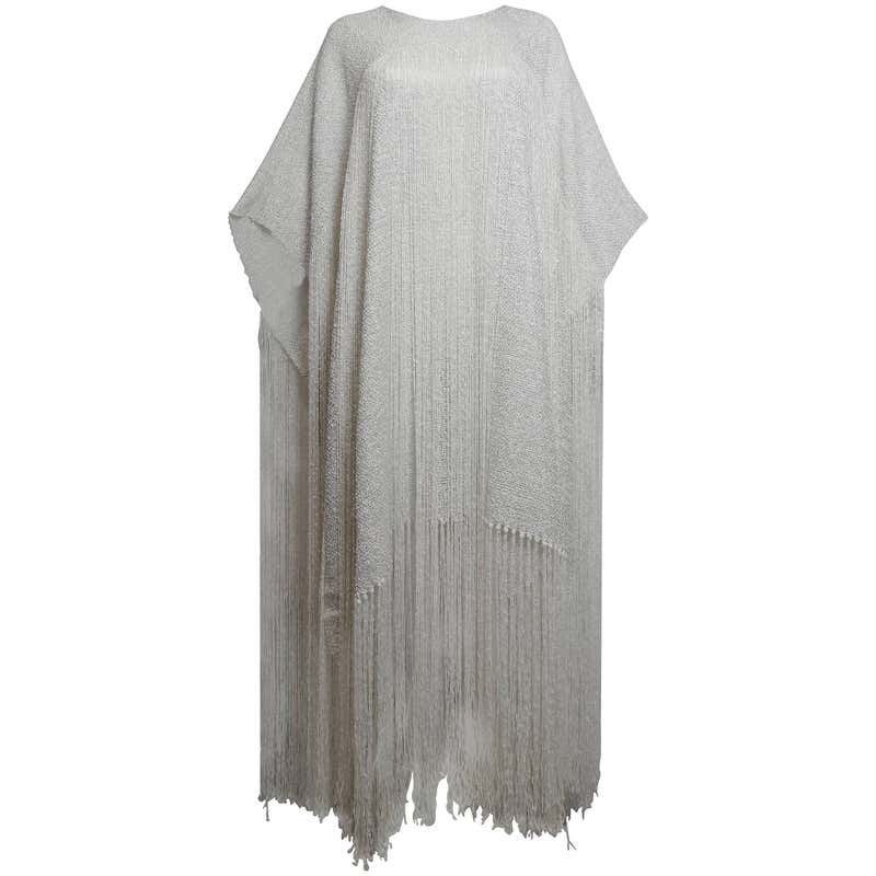 Crane Day Hand Weaver 1990s Ombre Cocktail Poncho For Sale at 1stDibs