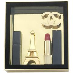 Chanel Logo, Eiffel Tower and Make-up Brooch