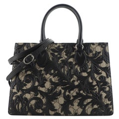 Gucci Convertible Gusset Tote Arabesque GG Coated Canvas Medium
