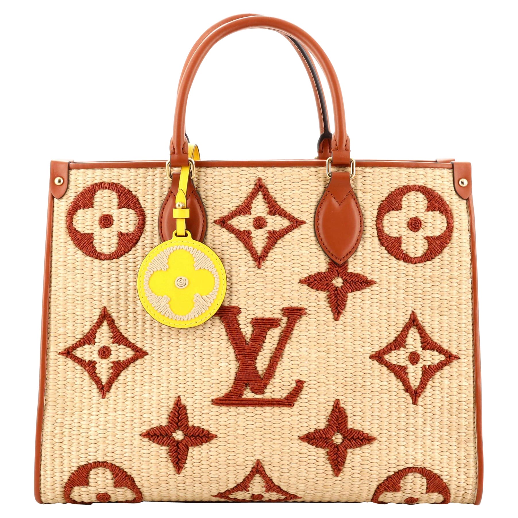  Louis Vuitton OnTheGo Tote Monogram Giant Raffia MM