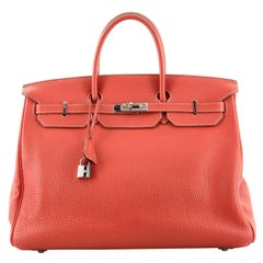 Hermes Birkin Handbag Sanguine Togo with Palladium Hardware 40