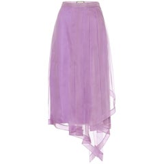Gucci Purple Silk Organza Skirt IT40 US4