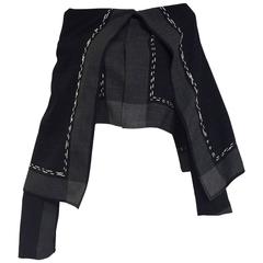 comme des garcons blue striped wool jacket 3