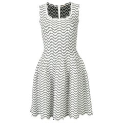 Alaia Iconic White and Black  Short Dress