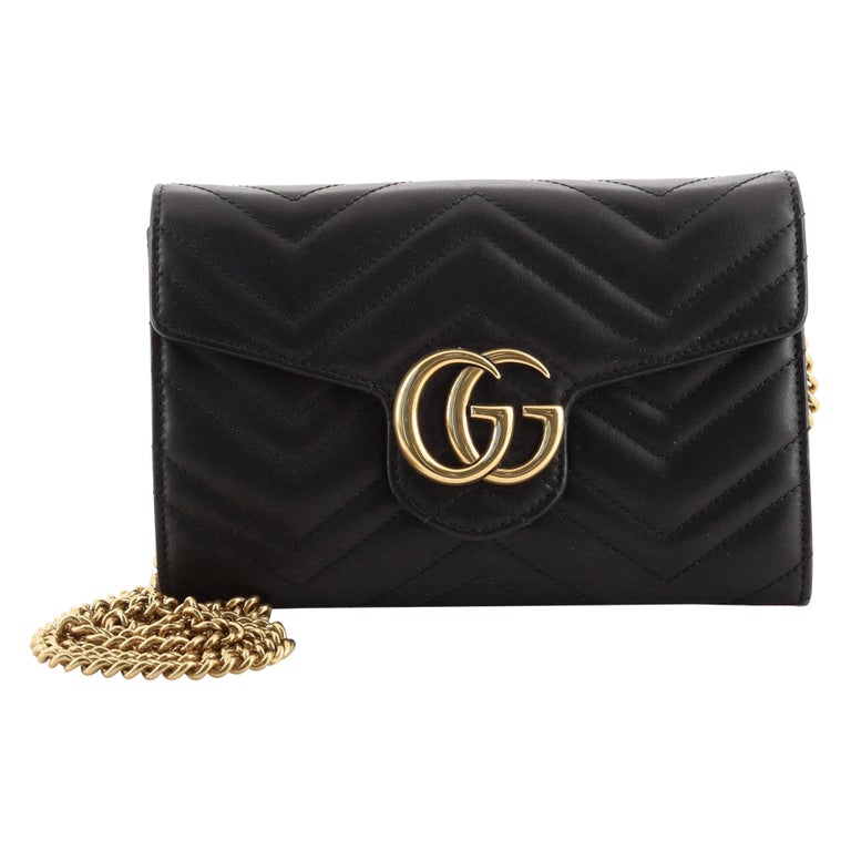 Gucci GG Marmont Chain Wallet - Neutrals