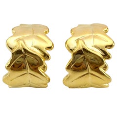 Loulou de la Falaise Gold-Plated Foliage Earrings