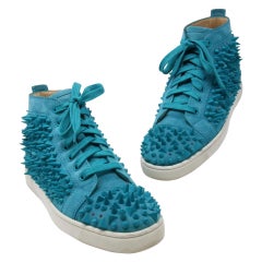 Used Christian Louboutin Classic Louis Flat Studded Spikes 41 Men's High Top Sneakers
