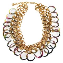 Francoise Montague Iridescent Disc Crillon Necklace 6