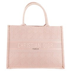 Christian Dior Book Tote Cannage Embroidered Canvas Small