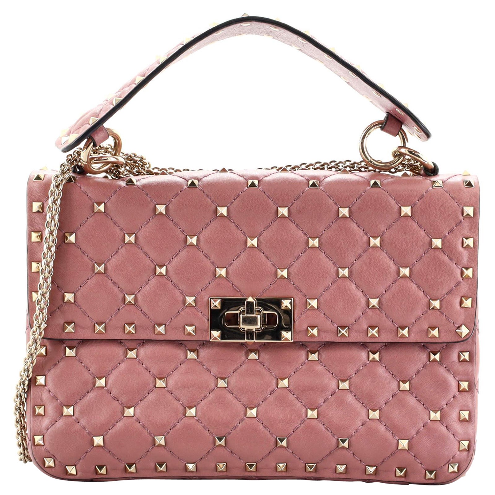 Valentino Taupe Leather Floral Rosette Bag at 1stDibs | rosette handbag ...