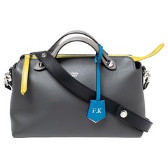 Fendi Grey Leather Small By The Way Shoulder Bag