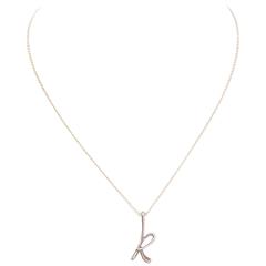 Tiffany & Co. Sterling Elsa Peretti K Pendant Necklace 