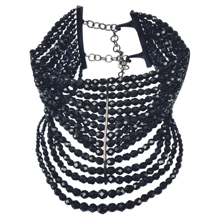 CHRISTIAN DIOR Couture multi row Choker from Masai collection, late 1990s  at 1stDibs