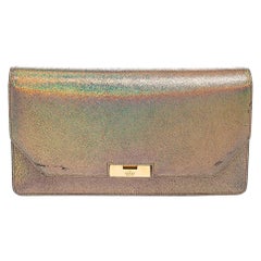 Gucci Multicolor Iridescent Crackled Leather 58 Clutch