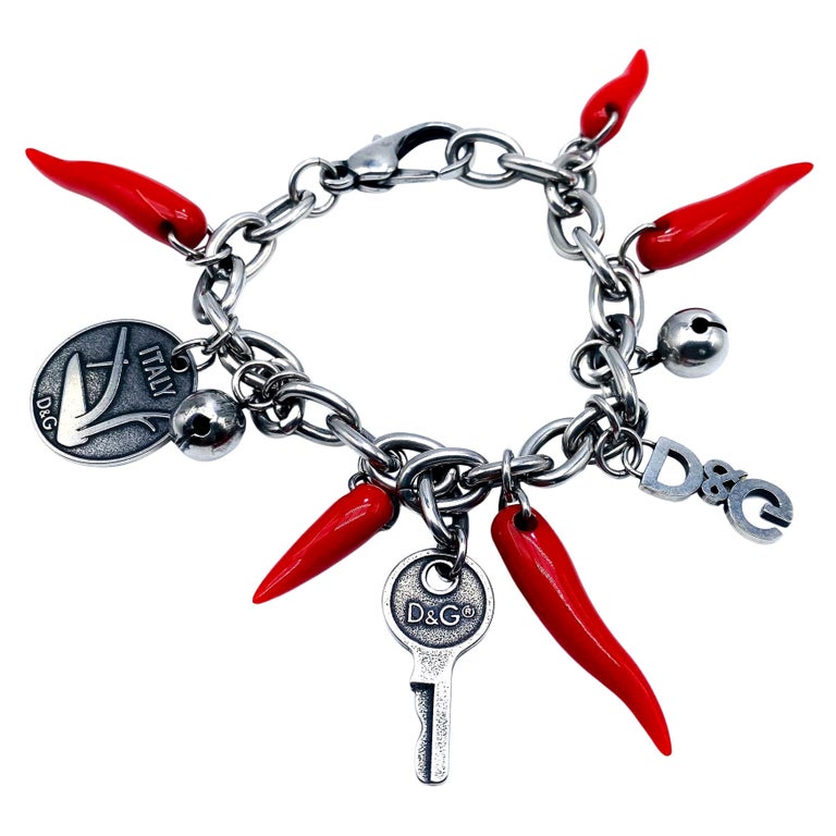 Dolce and Gabbana Vintage Charm Bracelet 2000s For Sale at 1stDibs