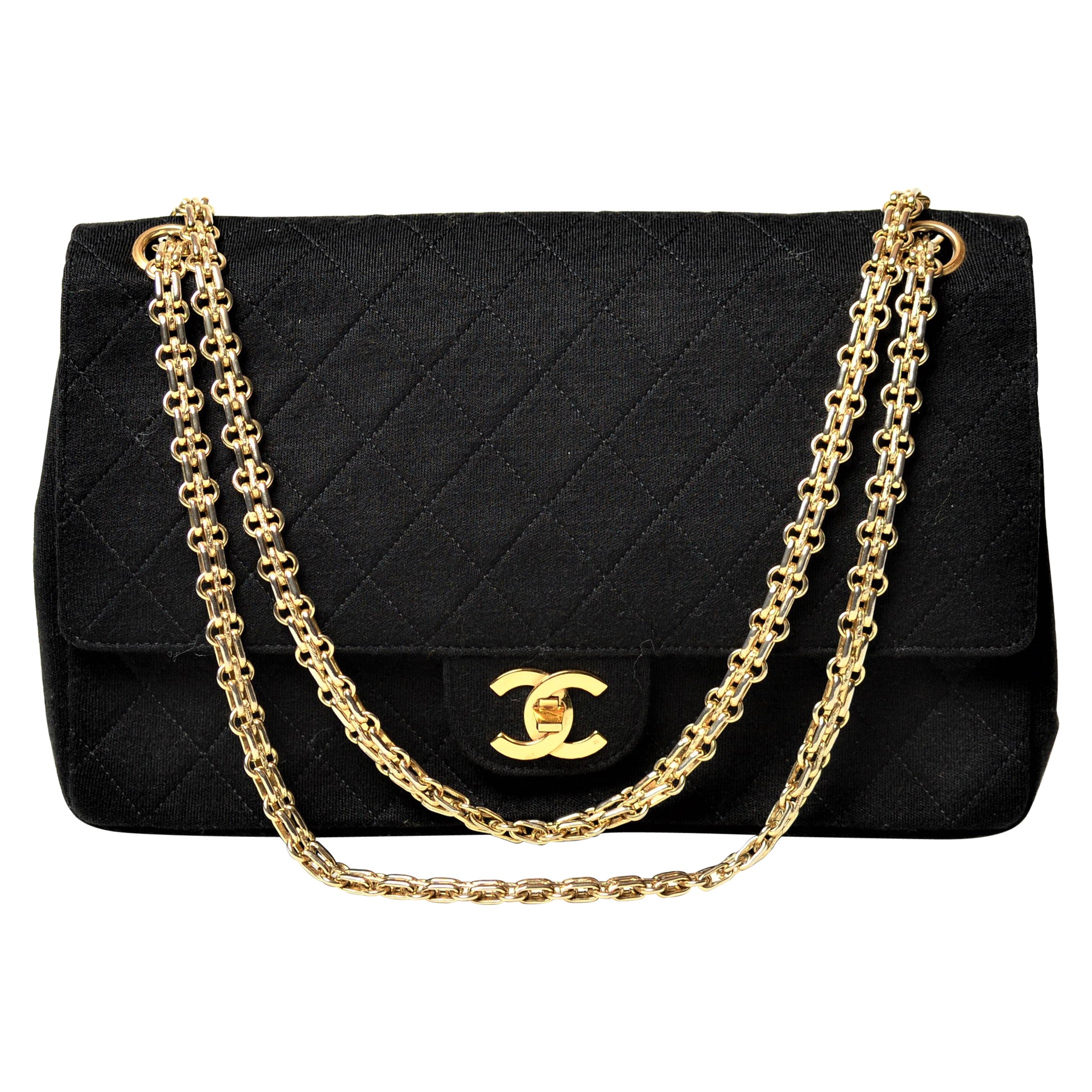 Chanel Classic Flap Jersey 2.55 Vintage Reissue Chain