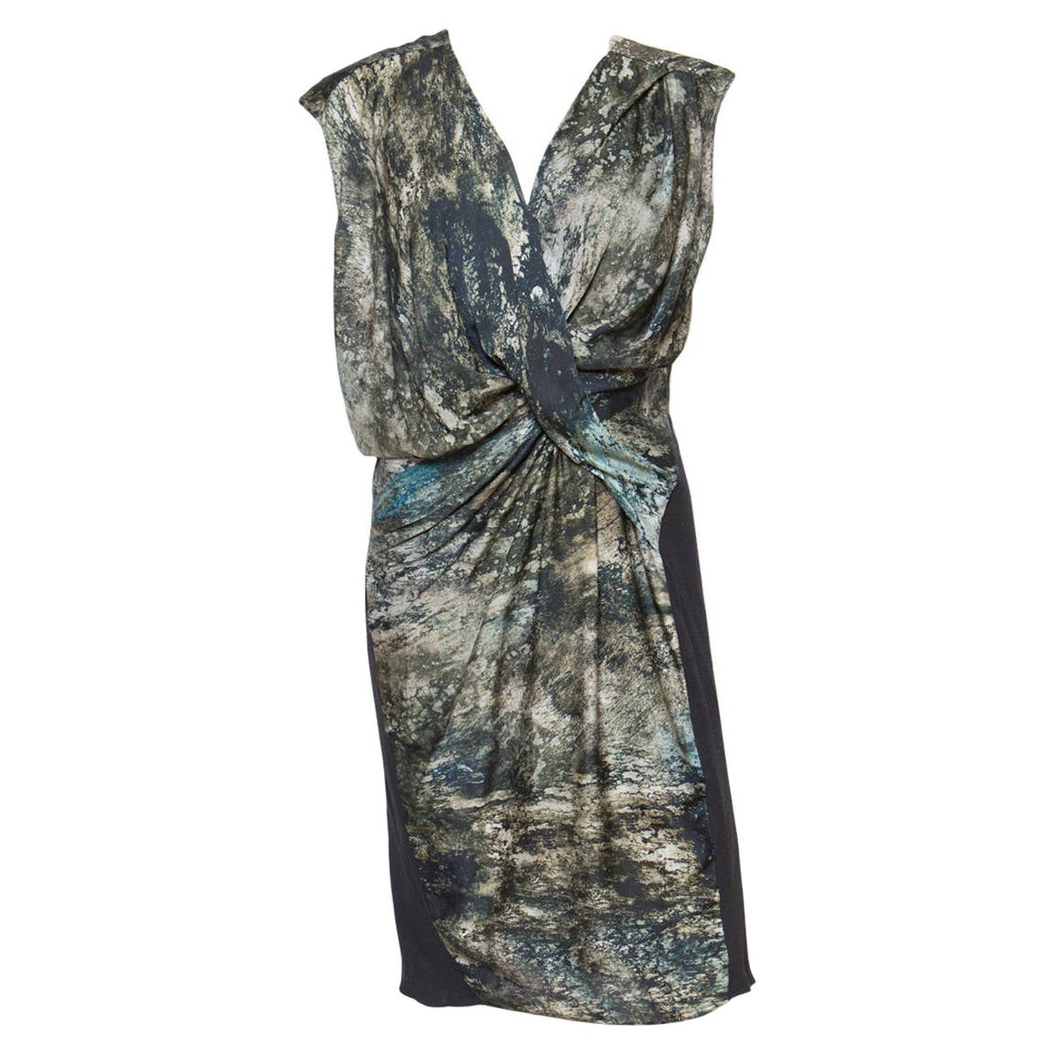 1990s Helmut Lang Printed Silk Dress For Sale