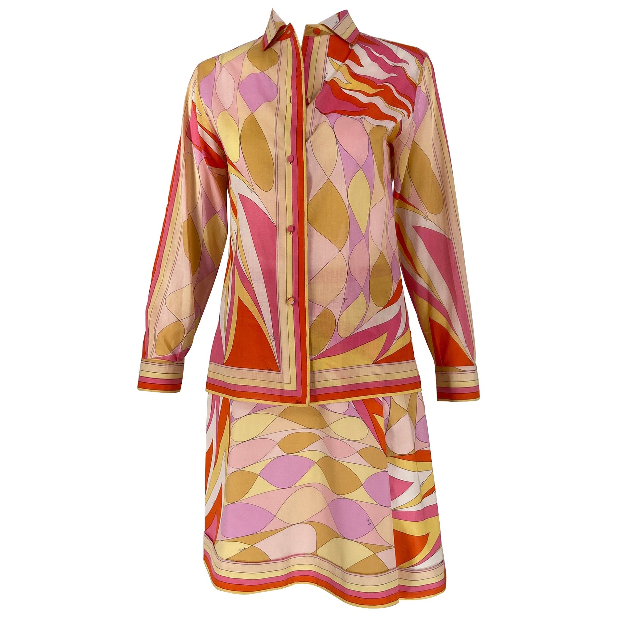 Kleding Dameskleding Pyjamas & Badjassen Nachthemden en tops Vintage Emilio pucci nachthemd met volledig kant & knoop voorkant en zakken petite 