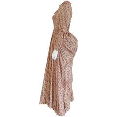 Laura Ashley cotton evening dress with bustle, c. 1970s 10