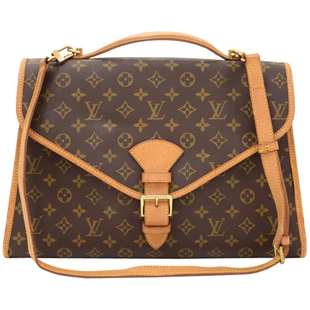 Vintage Louis Vuitton Beverly MM Monogram Canvas Briefcase Handbag + Strap