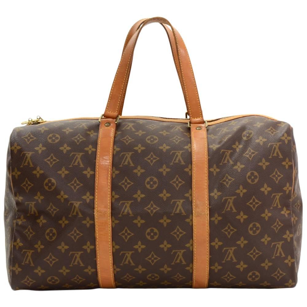 Vintage Louis Vuitton Sac Souple 45 Monogram Canvas Duffle Travel Bag