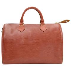 Louis Vuitton Speedy 30 Kenyan Fawn Epi Leather City Hand Bag