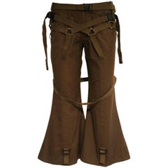 Junya Watanabe khakigrüne Bondage-Höschen:: SS 2003