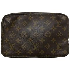 80's Used Louis Vuitton classic monogram cosmetic and toilet pouch bag Unisex