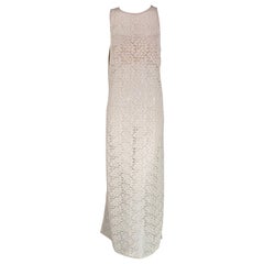 Jiki Monte Carlo Creations Off White Lace Maxi Shift Dress