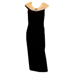  Gina Bacioni Black and White Evening Gown