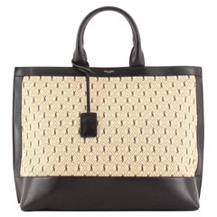 Saint Laurent Le Monogram Tote Monogram All Over Canvas and Leather Large