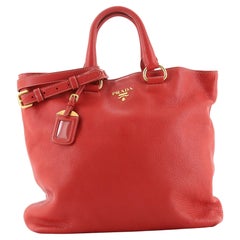 Prada Wandelbare Shopper Tote Vitello Daino Groß