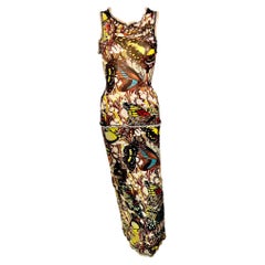 Jean Paul Gaultier S/S 2003 Butterfly Print Top & Skirt Ensemble 2 Piece Set