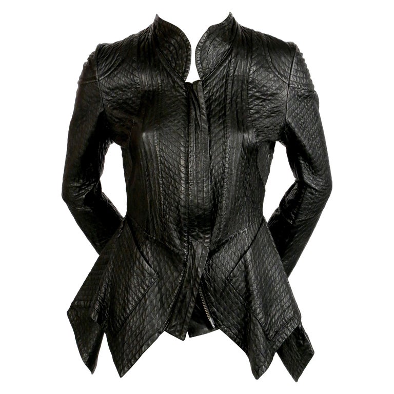 CELINE by PHOEBE PHILO black quilted leather runway jacket - spring ...