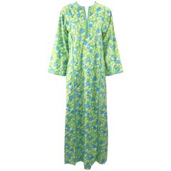 Used Lilly Pulitzer "The Lilly" Multicolor Floral and Butterfly Kaftan, Early 1970s 